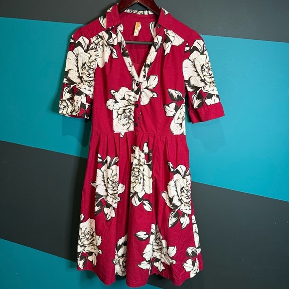 Maeve Floral Sundress 100% cotton size 6 - Picture 2 of 11